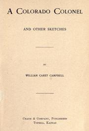 Cover of: A Colorado colonel and other sketches