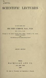 Cover of: Scientific lectures. by Sir John Lubbock