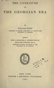 Cover of: The literature of the Georgian era. by William Minto, William Minto