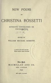 Cover of: New poems by Christina Georgina Rosetti