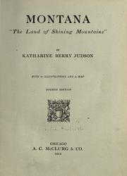 Cover of: Montana by Katharine Berry Judson
