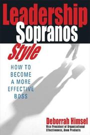 Cover of: Leadership Sopranos Style: How to Become a More Effective Boss