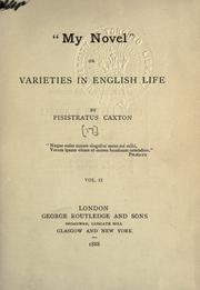 Cover of: My novel by Edward Bulwer Lytton, Baron Lytton