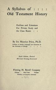 Cover of: A syllabus of Old Testament history by Ira Maurice Price