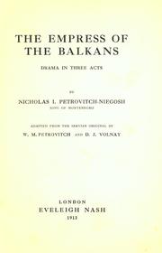 Cover of: The Empress of the Balkans by Nikola I King of Montenegro