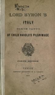 Cover of: Italy, forth [sic] canto of Child [sic] Harold's pilgrimage.