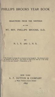 Cover of: Phillips Brooks year book by Phillips Brooks