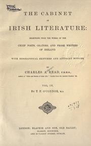 Cover of: The cabinet of Irish literature by Charles Anderson Read