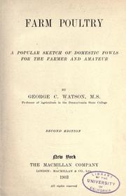 Cover of: Farm poultry: a popular sketch of domestic fowls for the farmer and amateur