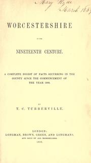 Cover of: Worcestershire in the nineteenth century. by T. C. Tuberville