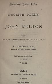 Cover of: English poems. by John Milton