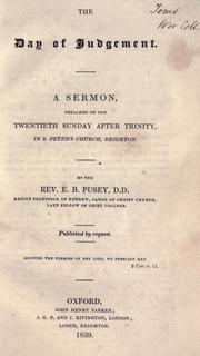 Cover of: The day of judgement by Edward Bouverie Pusey