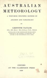 Cover of: Australian meteorology by Taylor, Thomas Griffith