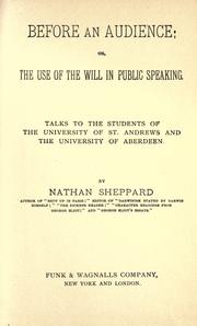 Cover of: Before an audience by Nathan Sheppard