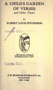 Cover of: A  child's garden of verses by Robert Louis Stevenson, Robert Louis Stevenson