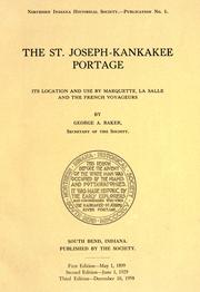 Cover of: The St. Joseph-Kankakee portage. by Baker, George A.