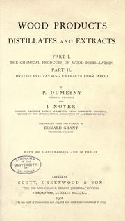 Cover of: Wood products: distillates and extracts ...