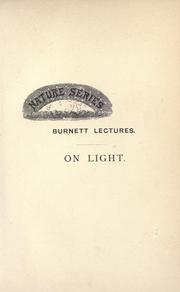 Cover of: On light by Stokes, George Gabriel Sir