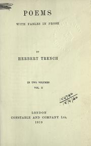 Cover of: Poems, with fables in prose. by Herbert Trench