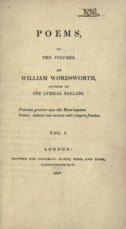 Cover of: Poems, in two volumes by William Wordsworth