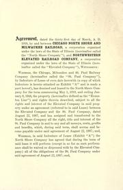 Agreement by Chicago, North Shore and Milwaukee Railroad.