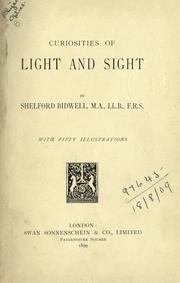 Cover of: Curiosities of light and sight.