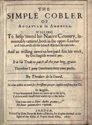 Cover of: The simple cobler of Aggawam in America by Nathaniel Ward