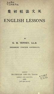 English lessons by C. D. Tenney