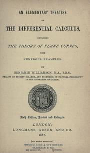 Cover of: An elementary treatise on the differential calculus, containing the theory of plane curves, with numerous examples.