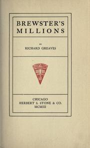 Cover of: Brewster's millions by George Barr McCutcheon