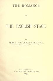 Cover of: The romance of the English stage. by Judith Martin