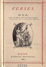 Cover of: Verses. by Helen Hunt Jackson