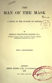 Cover of: The man of the mask by Arthur Stapylton Barnes