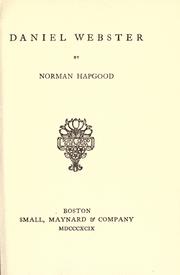 Cover of: Daniel Webster by Norman Hapgood