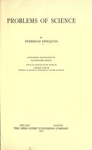 Cover of: Problems of science