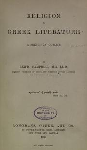 Cover of: Religion in Greek literature by Lewis Campbell