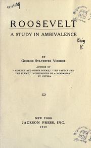 Cover of: Roosevelt by George Sylvester Viereck