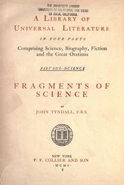 Cover of: Fragments of science by John Tyndall