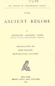 Cover of: The Ancient regime