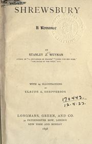 Cover of: Shrewsbury by Stanley John Weyman