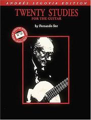 Cover of: Andres Segovia - 20 Studies for Guitar: Book Only