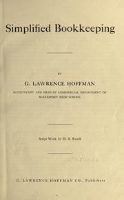 Cover of: Simplified bookkeeping by George Lawrence Hoffman
