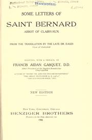 Cover of: Some letters of Saint Bernard by Saint Bernard of Clairvaux