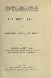 Cover of: The soul's life by Edward Garbett