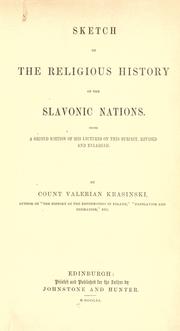 Cover of: Sketch of the religious history of the Slavonic nations