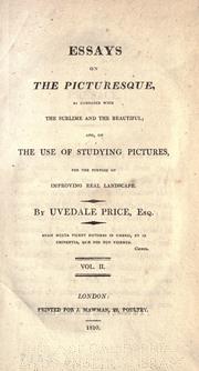 three essays on the picturesque uvedale price three essays on the picturesque uvedale price