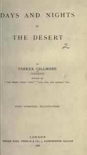 Cover of: Days and nights by the desert