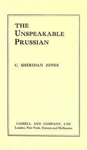 Cover of: The unspeakable Prussian