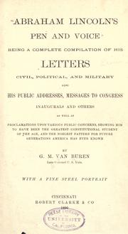 Cover of: Abraham Lincoln's pen and voice by Abraham Lincoln