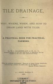 Tile drainage by Chamberlain, W. I.